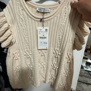 Zara sweater tank. Brand new with tanks. Large
